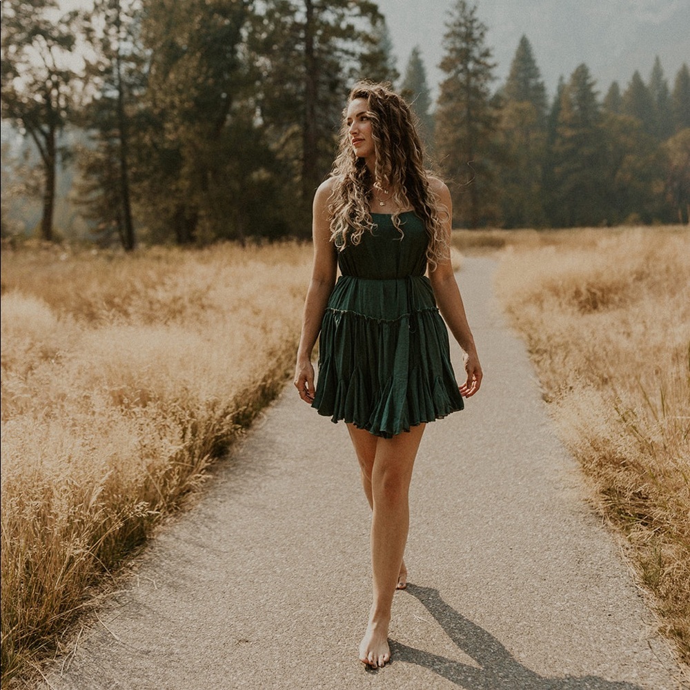 Green flowy sundress